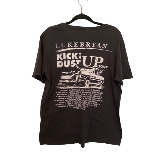 Luke Bryan Kick The Dust Up Tour Band Tee Gray Tshirt - Picture 2 of 8